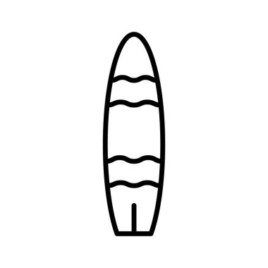 Sörf tahtası, sörf tahtası, simge vektör resmi. Yaz & Tatilleri için kullanılabilir. Mobil uygulamalar, web uygulamaları ve yazdırma ortamları için elverişli.