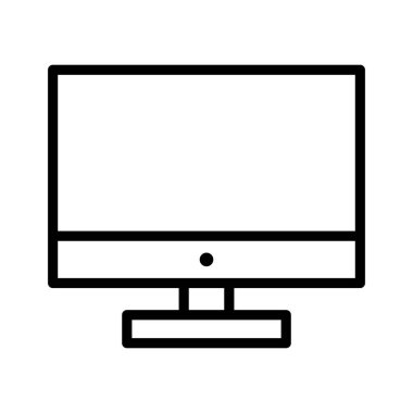 Video görüntüleme, ekran, monitör, lcd Simge vektör resmi. Telefon ve tablet olarak kullanılabilir. Mobil uygulamalar, web uygulamaları ve yazdırma ortamları için elverişli.