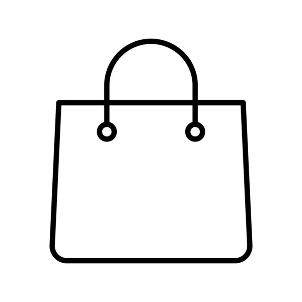 Bevásárlótáska Kereskedelem Vásárlás Online Ikon Vektor Kép Vásárláshoz Kereskedelemhez Használható — Stock Vector