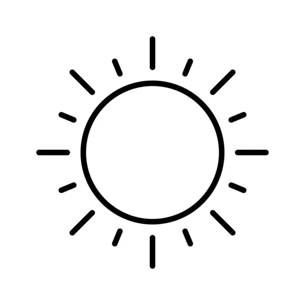 Sun Icon Vectorbeeld Kan Gebruikt Worden Voor Zomer Vakantie Geschikt — Stockvector