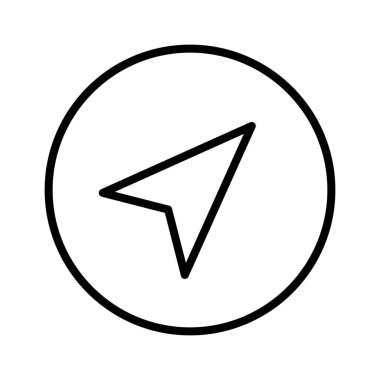 Ok, pusula, yön bulma ikonu vektör görüntüsü. Navigasyon için de kullanılabilir. Web uygulamalarında, mobil uygulamalarda ve yazdırma ortamlarında kullanılabilir.