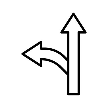 Oklar, yön, yol, sol ikon vektör görüntüsü. Navigasyon için de kullanılabilir. Web uygulamalarında, mobil uygulamalarda ve yazdırma ortamlarında kullanılabilir.