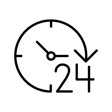 Kullanılabilirlik, kullanılabilir, tüm gün simge vektör görüntüsü. Müşteri desteği için de kullanılabilir. Web uygulamalarında, mobil uygulamalarda ve yazdırma ortamlarında kullanılabilir.