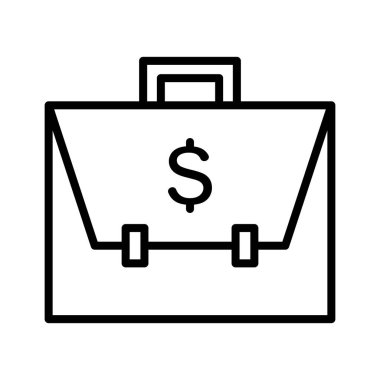 Çanta, çanta, para ikonu vektör görüntüsü. Finans ve Para için de kullanılabilir. Web uygulamalarında, mobil uygulamalarda ve yazdırma ortamlarında kullanılabilir.