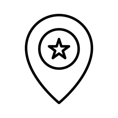 Yer imi, favori, pin, kalp ikonu vektör görüntüsü. Harita ve Konum için de kullanılabilir. Web uygulamalarında, mobil uygulamalarda ve yazdırma ortamlarında kullanılabilir.