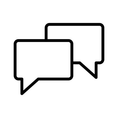 Sohbet, yorumlar, forum simgesi vektör görüntüsü. Web pazarlama için de kullanılabilir. Web uygulamalarında, mobil uygulamalarda ve yazdırma ortamlarında kullanılabilir.