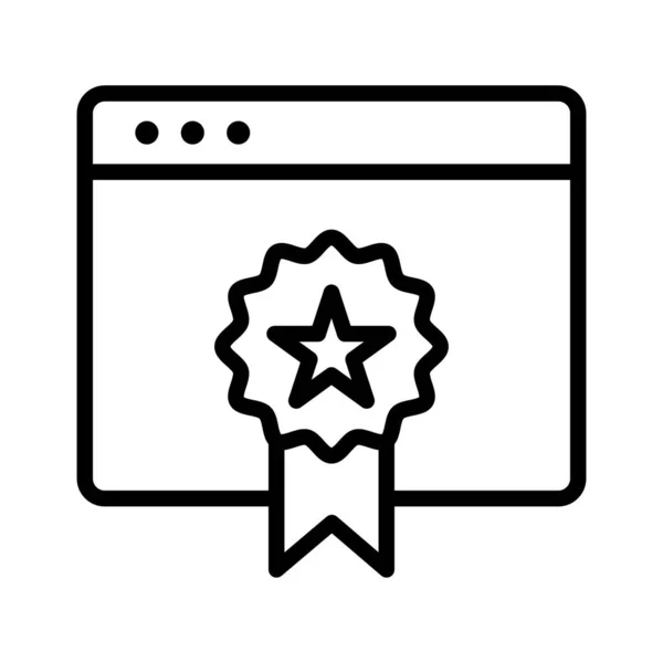 Award Page Quality Webpage Icon Vector Image Can Also Used — Stock Vector
