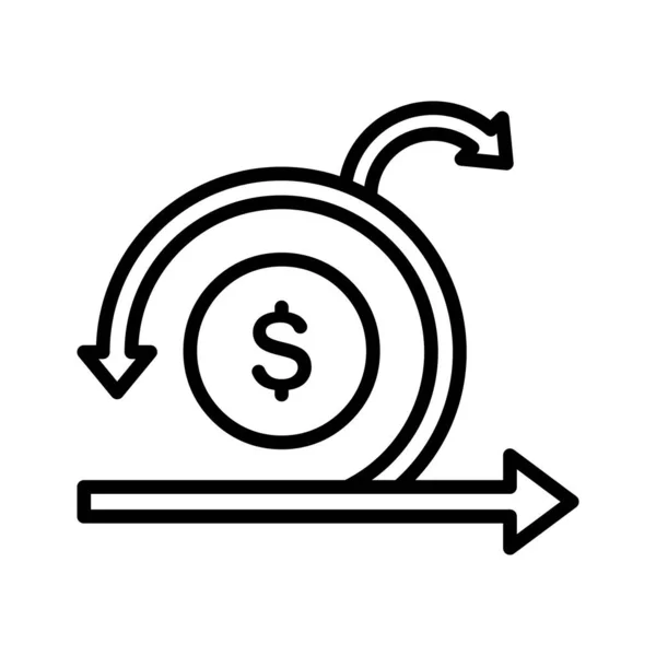 Költségvetés Költség Sprint Ikon Vektor Kép Pénzügyre Pénzre Használható Alkalmas — Stock Vector