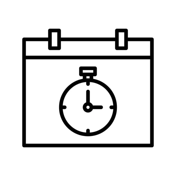 Takvim Kronometre Zaman Simgesi Vektör Görüntüsü Müşteri Desteği Için Kullanılabilir — Stok Vektör