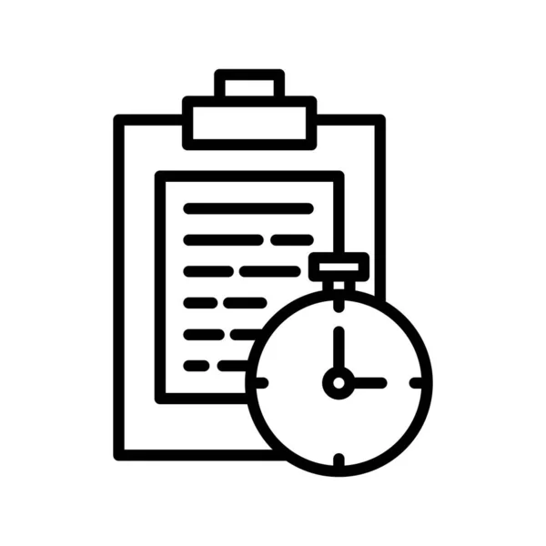 Zwischenablage Stoppuhr Timer Icon Vektorbild Kann Auch Für Den Kundensupport — Stockvektor