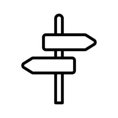 Yön, yön, rota, işaret simgesi vektör görüntüsü. Web pazarlama için de kullanılabilir. Web uygulamalarında, mobil uygulamalarda ve yazdırma ortamlarında kullanılabilir.