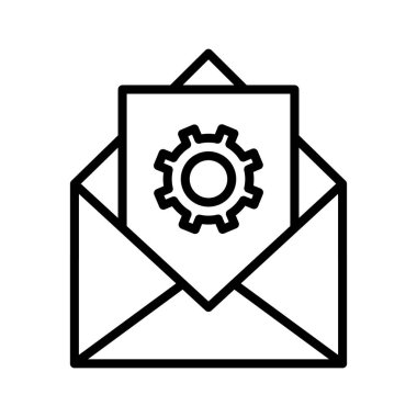 E- posta, dişli, ikon vektör görüntüsünü destekle. Müşteri desteği için de kullanılabilir. Web uygulamalarında, mobil uygulamalarda ve yazdırma ortamlarında kullanılabilir.