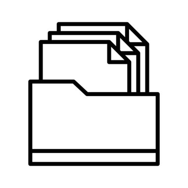 Dosyalar, klasör, docment simge vektör resmi. Ağ ve veri paylaşımı için de kullanılabilir. Web uygulamalarında, mobil uygulamalarda ve yazdırma ortamlarında kullanılabilir.