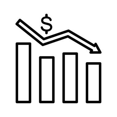 Finans, kayıp, para ikonu vektör imajı. Finans ve Para için de kullanılabilir. Web uygulamalarında, mobil uygulamalarda ve yazdırma ortamlarında kullanılabilir.
