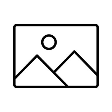 Resim, fotoğraf, resim, galeri ikonu vektör görüntüsü. Bilgi teknolojisi için de kullanılabilir. Web uygulamalarında, mobil uygulamalarda ve yazdırma ortamlarında kullanılabilir.