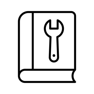 Kullanım kılavuzu, teknik destek ikonu vektör görüntüsü. Müşteri desteği için de kullanılabilir. Web uygulamalarında, mobil uygulamalarda ve yazdırma ortamlarında kullanılabilir.