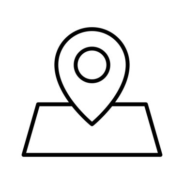 Konum, harita, pin ikonu vektör görüntüsü. Navigasyon için de kullanılabilir. Web uygulamalarında, mobil uygulamalarda ve yazdırma ortamlarında kullanılabilir.