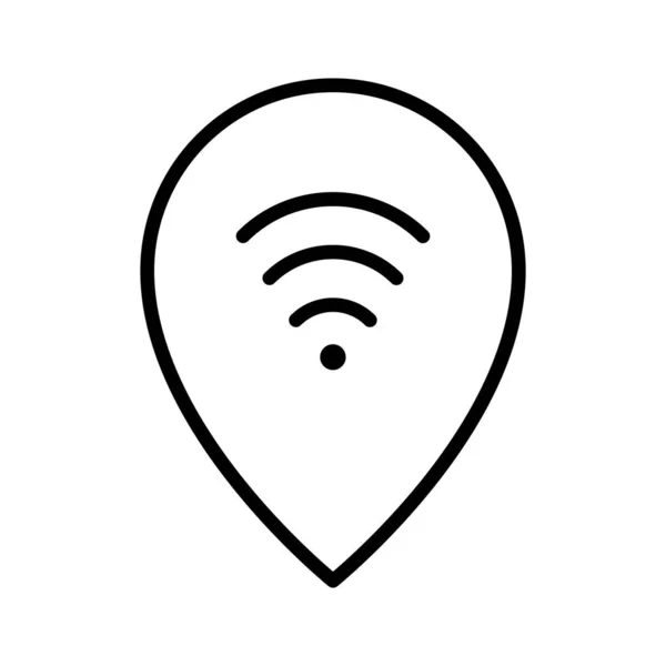 Connection Free Wifi Pin Icon Vector Image Can Also Used — Stock Vector