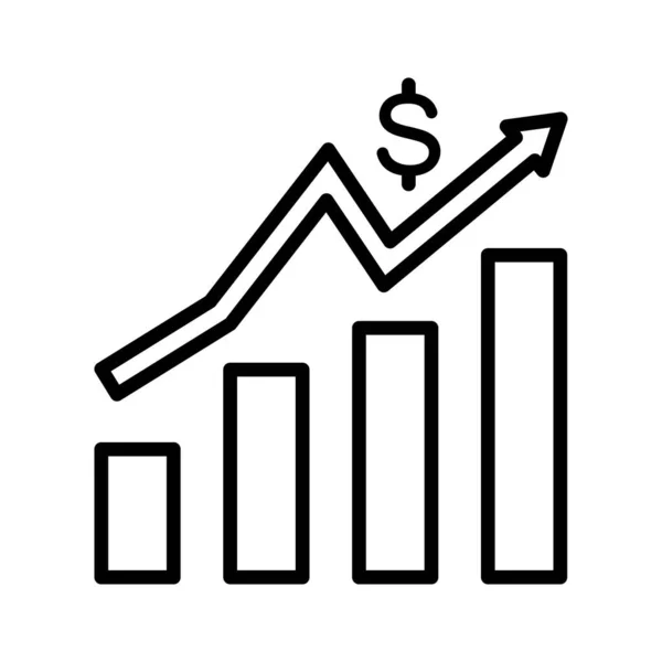 Finance Růst Obraz Vektoru Příjmů Lze Také Použít Pro Finance — Stockový vektor