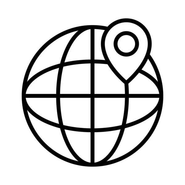 Globální Trh Umístění Pin Globus Ikona Vektorový Obraz Lze Také — Stockový vektor