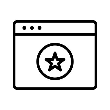 Web sayfası, tarayıcı, derecelendirme, simge vektör görüntüsünü gözden geçir. Web sayfaları için de kullanılabilir. Web uygulamalarında, mobil uygulamalarda ve yazdırma ortamlarında kullanılabilir.