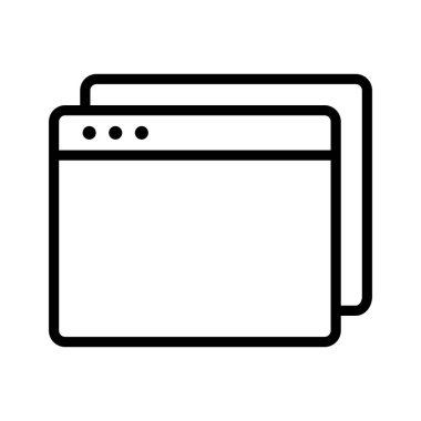 Web sayfası, kopya, tarayıcı simgesi vektör resmi. Web sayfaları için de kullanılabilir. Web uygulamalarında, mobil uygulamalarda ve yazdırma ortamlarında kullanılabilir.
