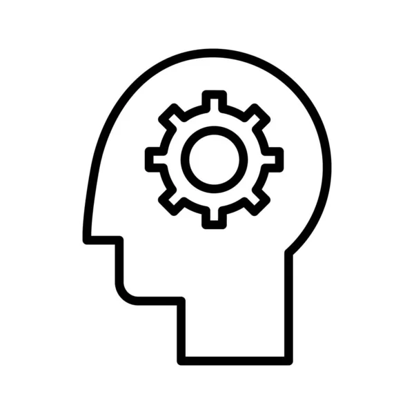 Logique Spécialiste Remue Méninges Icône Image Vectorielle Peut Également Être — Image vectorielle