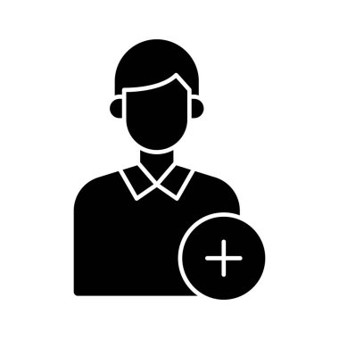 Kişi Simgesi vektör resmi ekle. Telefon ve tablet olarak kullanılabilir. Mobil uygulamalar, web uygulamaları ve yazdırma ortamları için elverişli.