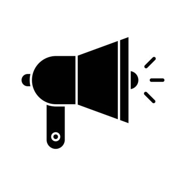 Reklam, megafon, ikon vektör imajı. Seo & web için de kullanılabilir. Web uygulamalarında, mobil uygulamalarda ve yazdırma ortamlarında kullanılabilir.