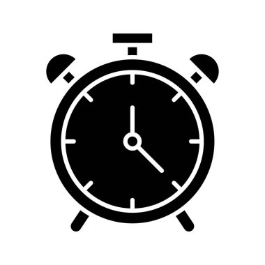Alarm, saat, zaman simgesi vektör görüntüsü. Müşteri desteği için de kullanılabilir. Web uygulamalarında, mobil uygulamalarda ve yazdırma ortamlarında kullanılabilir.