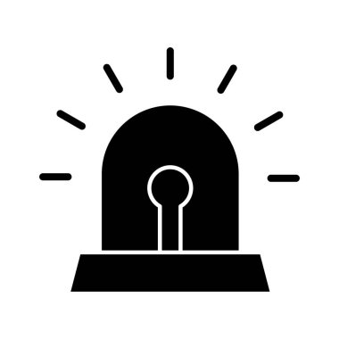 Alarm, uyarı, uyarı simgesi vektör görüntüsü. Siber güvenlik için de kullanılabilir. Web uygulamalarında, mobil uygulamalarda ve yazdırma ortamlarında kullanılabilir.