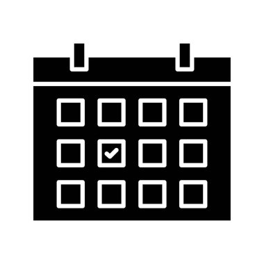 Randevu, tarih, olay simgesi vektör görüntüsü. Müşteri desteği için de kullanılabilir. Web uygulamalarında, mobil uygulamalarda ve yazdırma ortamlarında kullanılabilir.