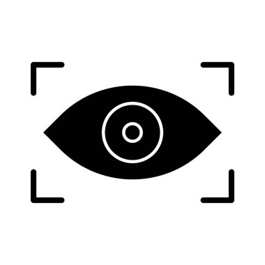 Biyometrik, göz, ikon vektör görüntüsünü tara. Siber güvenlik için de kullanılabilir. Web uygulamalarında, mobil uygulamalarda ve yazdırma ortamlarında kullanılabilir.