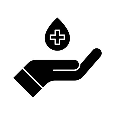 Kan bağışı ikonu vektör görüntüsü. Revir için kullanılabilir. Mobil uygulamalar, web uygulamaları ve yazdırma ortamları için elverişli.