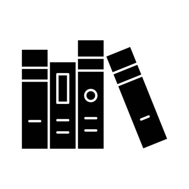 Kitaplar, kütüphane, eğitim ikonu vektör görüntüsü. Eğitim için de kullanılabilir. Web uygulamalarında, mobil uygulamalarda ve yazdırma ortamlarında kullanılabilir.