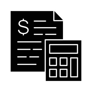 Bütçe, finansal, ikon vektör imajı. İş ve ofis için de kullanılabilir. Web uygulamalarında, mobil uygulamalarda ve yazdırma ortamlarında kullanılabilir.