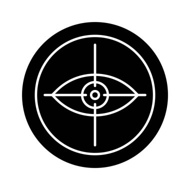 İş, hedef, arayüz, görüş, multimedya ikon vektör görüntüsü. Bankacılık ve finans için de kullanılabilir. Web uygulamalarında, mobil uygulamalarda ve yazdırma ortamlarında kullanılabilir.