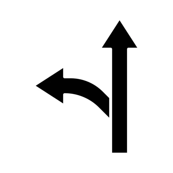 Pfeile Richtung Pfad Linkes Symbolvektorbild Kann Auch Zur Navigation Verwendet — Stockvektor
