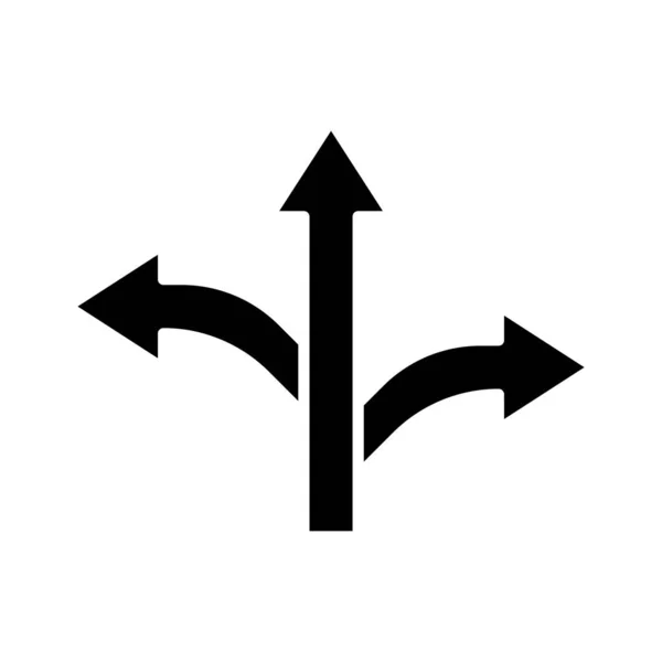 Flechas Dirección Imagen Vector Icono Ruta También Puede Utilizar Para — Vector de stock
