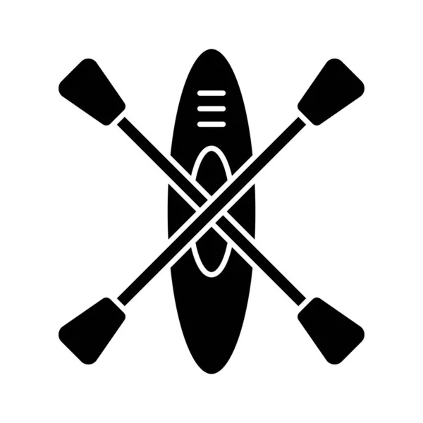 Boot Kajak Sup Paddle Icon Vektor Image Kann Für Sommer — Stockvektor