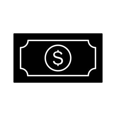 Nakit, para, para, ödeme, dolar ikonu vektör imajı. Bankacılık ve finans için de kullanılabilir. Web uygulamalarında, mobil uygulamalarda ve yazdırma ortamlarında kullanılabilir.