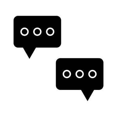 Sohbet, iletişim, mesaj ikonu vektör görüntüsü. Seo & web için de kullanılabilir. Web uygulamalarında, mobil uygulamalarda ve yazdırma ortamlarında kullanılabilir.