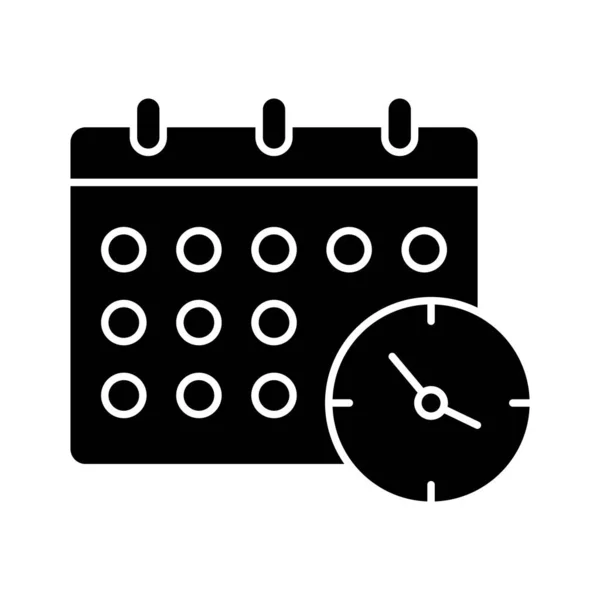 Calendario Orologio Immagine Vettoriale Icona Del Programma Può Essere Utilizzato — Vettoriale Stock
