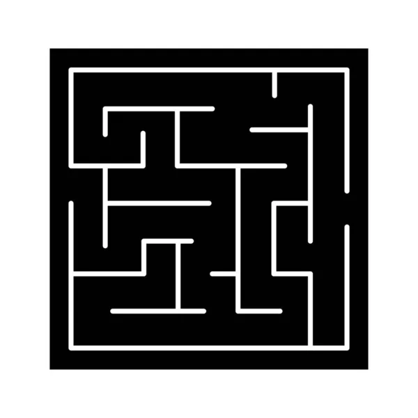 Défi Labyrinthe Puzzle Icône Solution Image Vectorielle Peut Également Être — Image vectorielle