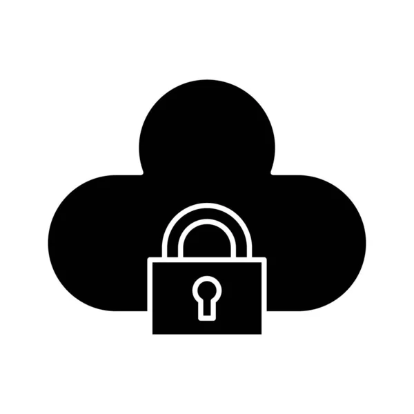 Cloud Lock Protection Icon Vector Image Can Also Used Cyber — Stock Vector