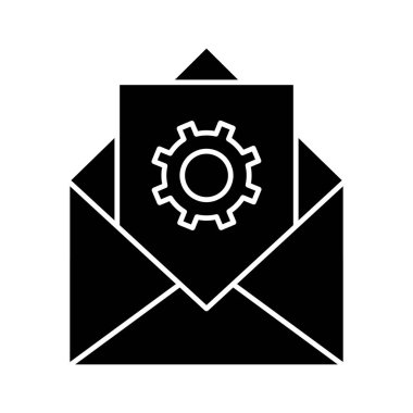 E- posta, dişli, ikon vektör görüntüsünü destekle. Müşteri desteği için de kullanılabilir. Web uygulamalarında, mobil uygulamalarda ve yazdırma ortamlarında kullanılabilir.