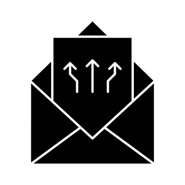 E- posta, pazarlama, promosyon, abonelik ikonu vektör resmi. Web pazarlama için de kullanılabilir. Web uygulamalarında, mobil uygulamalarda ve yazdırma ortamlarında kullanılabilir.