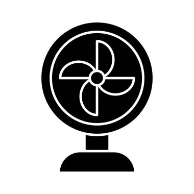 Yelpaze, serin, hava, ikon vektör görüntüsü. Yaz & Tatilleri için kullanılabilir. Mobil uygulamalar, web uygulamaları ve yazdırma ortamları için elverişli.