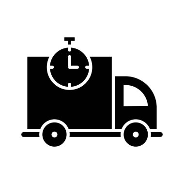 Hızlı, nakliye, kronometre ikon vektör görüntüsü. Teslimat ve lojistik için de kullanılabilir. Web uygulamalarında, mobil uygulamalarda ve yazdırma ortamlarında kullanılabilir.