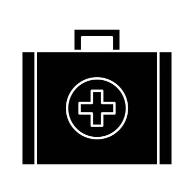 İlk Yardım Kiti Simgesi vektör resmi. Revir için kullanılabilir. Mobil uygulamalar, web uygulamaları ve yazdırma ortamları için elverişli.
